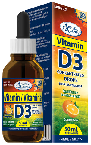 Vitamin D3 1000 IU - Concentrated Drops