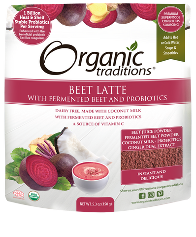 Organic Beet Latte with Fermented Beets & Probiotics