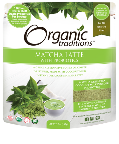 Organic Matcha Latte with Probiotics