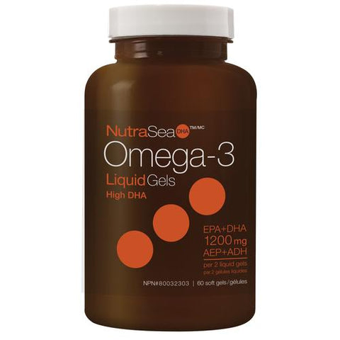 NutraSea Omega-3 DHA Liquid Gels, Fresh Mint
