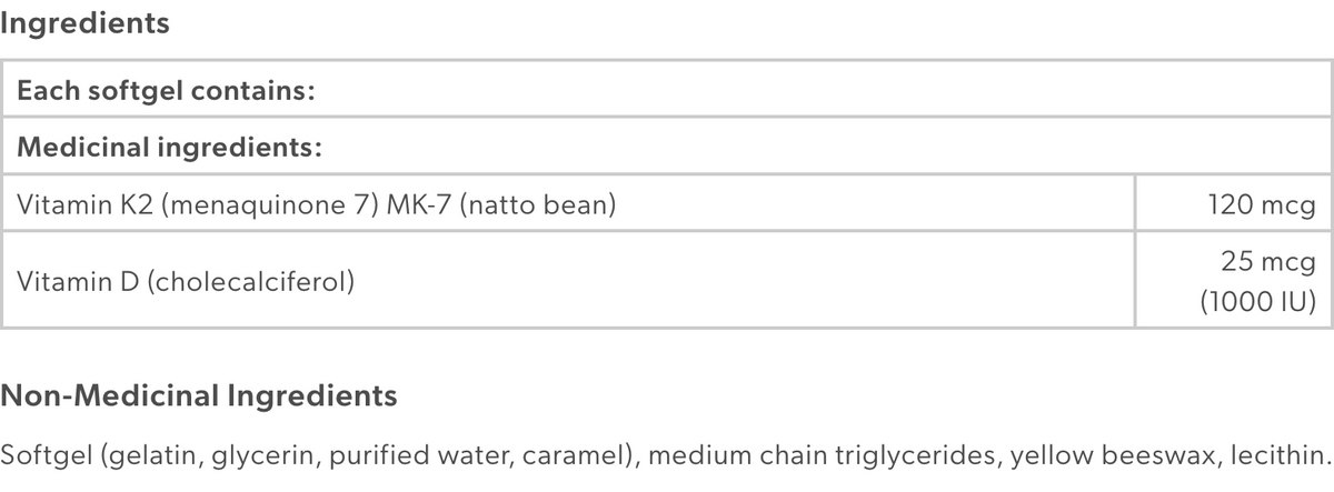 Vitamin D3 & K2