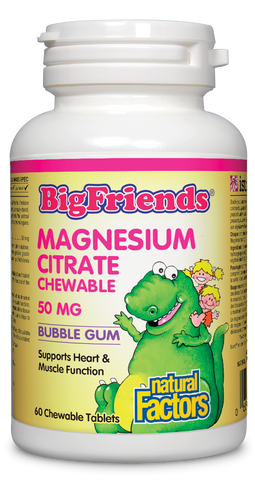 Magnesium Citrate Chewable 50 mg, Bubble gum Big Friends®