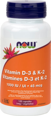 Vitamin D-3 1,000 IU & K2 45mcg