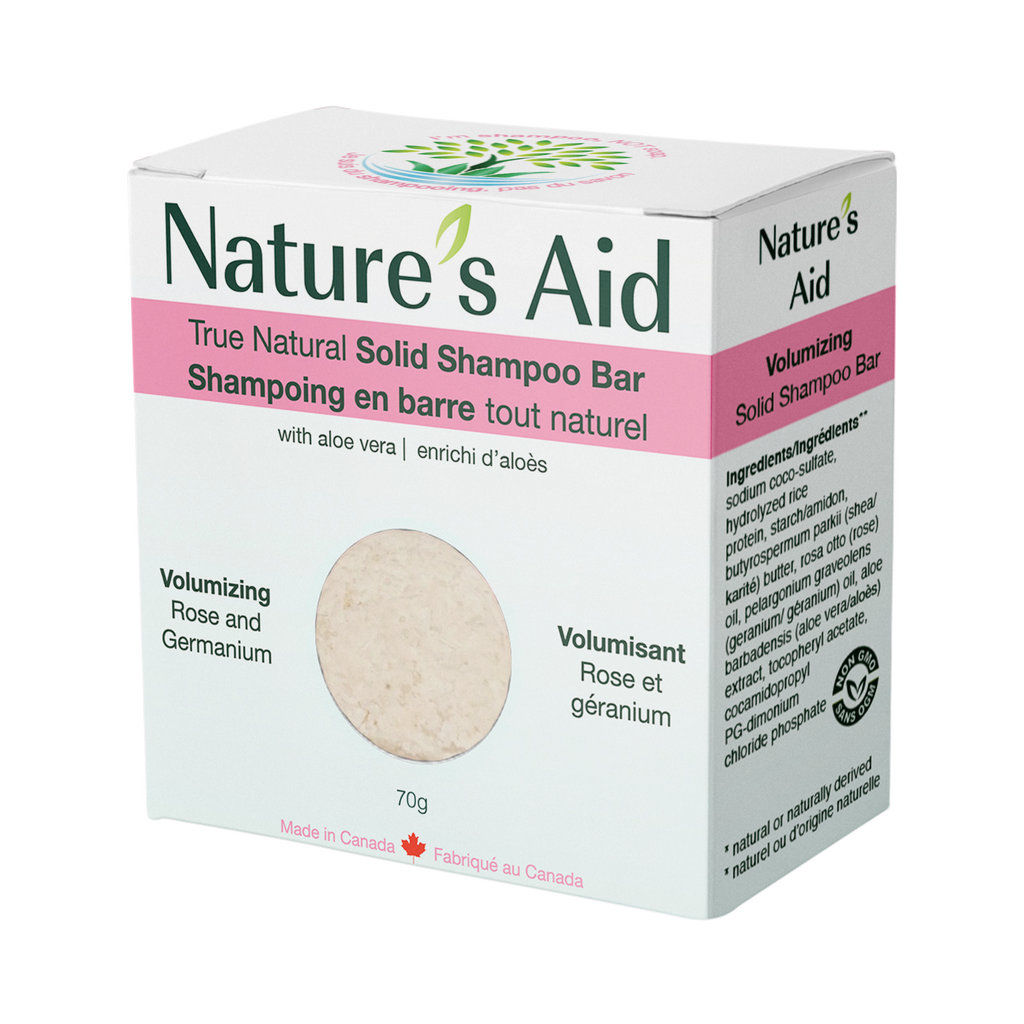 Volumizing Solid Shampoo Bar with Rose & Geranium
