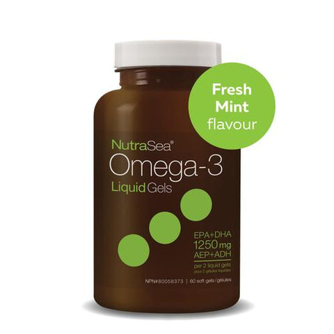 NutraSea Omega-3 Liquid Gels, Fresh Mint